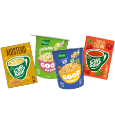 Alle cup-a-soup, good noodles cups of pasta cups